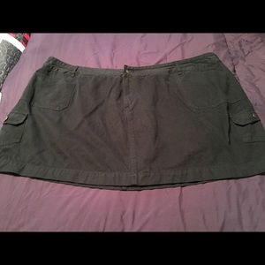 A cute black cargo like skort (khakis material)